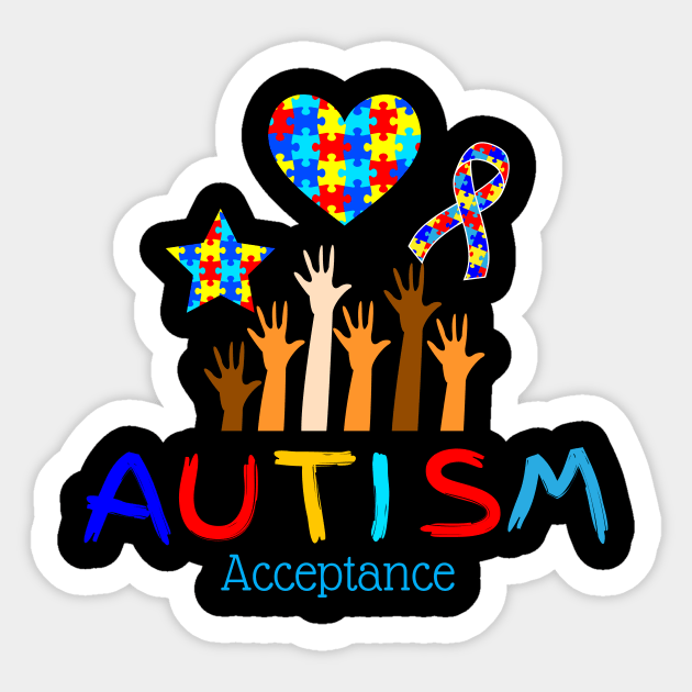 Autism Acceptance for Autism warrior Sticker by TrippleTee_Sirill